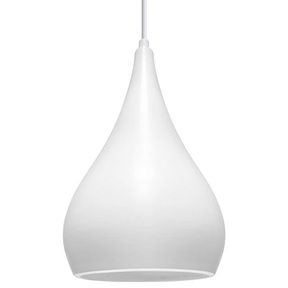 Modern Ceiling Pendant Droplet Light Shade White Finish Fine Metal - Energy Light Bulbs - Free delivery on all orders