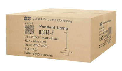 Modern Ceiling Pendant Light Black Frosted Glass - Energy Light Bulbs - Free delivery on all orders