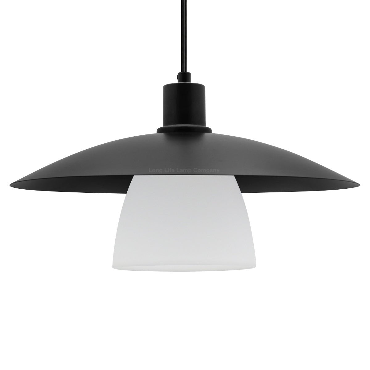 Modern Ceiling Pendant Light Black Frosted Glass - Energy Light Bulbs - Free delivery on all orders
