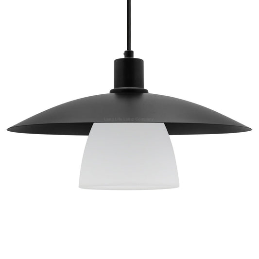 Modern Ceiling Pendant Light Black Frosted Glass - Energy Light Bulbs - Free delivery on all orders