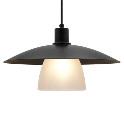 Modern Ceiling Pendant Light Black Frosted Glass - Energy Light Bulbs - Free delivery on all orders