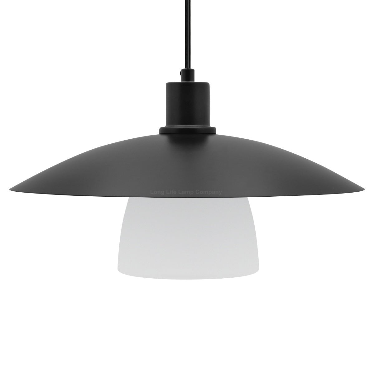 Modern Ceiling Pendant Light Black Frosted Glass - Energy Light Bulbs - Free delivery on all orders