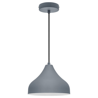 Modern Ceiling Pendant Light Dome Grey Mini Lamp Shade - Energy Light Bulbs - Free delivery on all orders