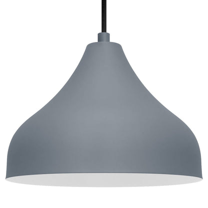 Modern Ceiling Pendant Light Dome Grey Mini Lamp Shade - Energy Light Bulbs - Free delivery on all orders