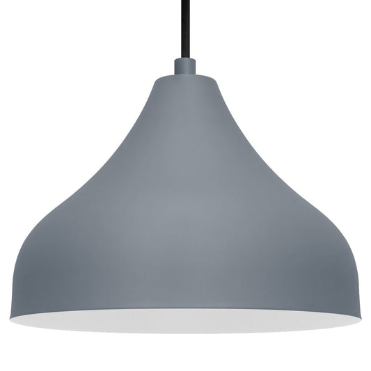 Modern Ceiling Pendant Light Dome Grey Mini Lamp Shade - Energy Light Bulbs - Free delivery on all orders