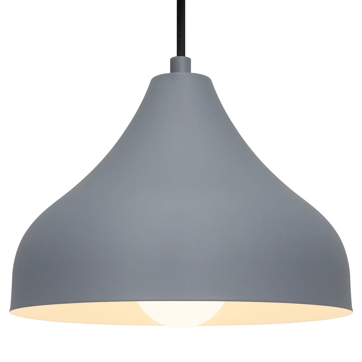 Modern Ceiling Pendant Light Dome Grey Mini Lamp Shade - Energy Light Bulbs - Free delivery on all orders