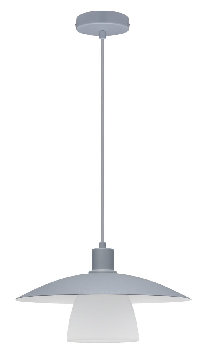 Modern Ceiling Pendant Light Grey Frosted Glass - Energy Light Bulbs - Free delivery on all orders