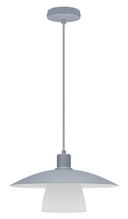 Modern Ceiling Pendant Light Grey Frosted Glass - Energy Light Bulbs - Free delivery on all orders