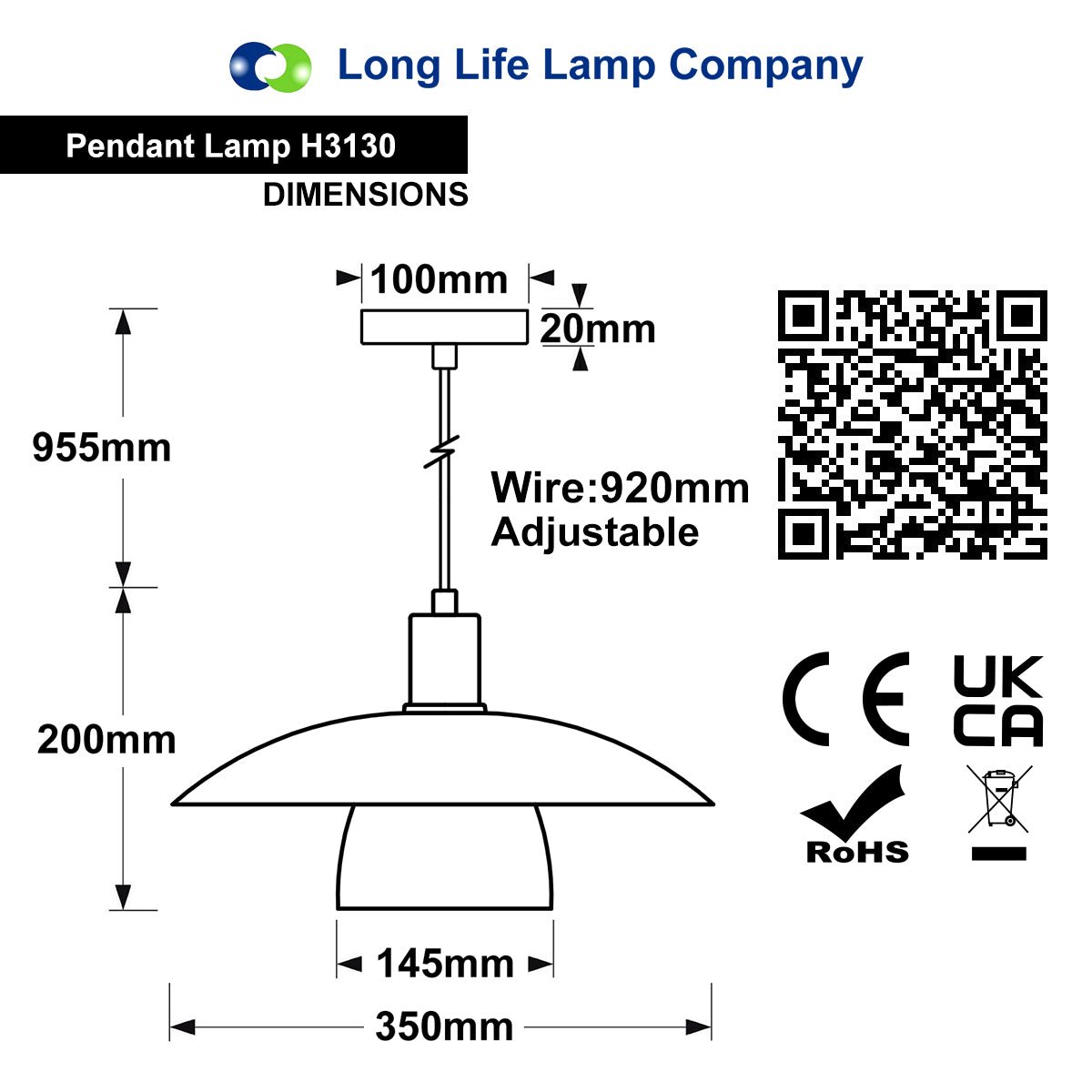 Grey frosted glass ceiling pendant with modern metal finish and E27 bulb holder for dining tables and kitchens