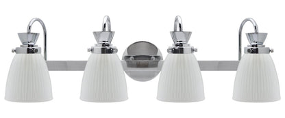 Modern Chrome Bathroom Wall Light IP44 Frosted Glass G9 5W Warm LED - Energy Light Bulbs - Free delivery on all orders