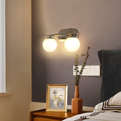 Modern Chrome Double Globe Wall Light with G9 Warm White LED - Energy Light Bulbs - Free delivery on all orders