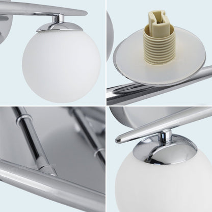 Modern Chrome Double Globe Wall Light with G9 Warm White LED - Energy Light Bulbs - Free delivery on all orders