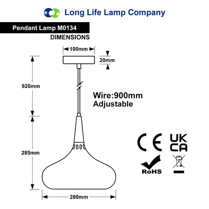 Modern Classic Ceiling Pendant Light Grey Dome Lamp Shade M0134 - Free delivery on all orders