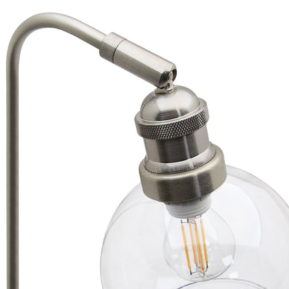 Modern Clear Glass Globe Table Lamp H3004 - Energy Light Bulbs - Free delivery on all orders