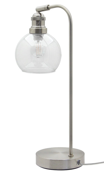 Modern Clear Glass Globe Table Lamp H3004 - Energy Light Bulbs - Free delivery on all orders