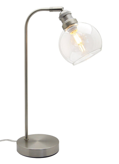 Modern Clear Glass Globe Table Lamp H3004 - Energy Light Bulbs - Free delivery on all orders