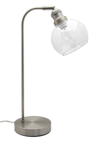Modern Clear Glass Globe Table Lamp H3004 - Energy Light Bulbs - Free delivery on all orders