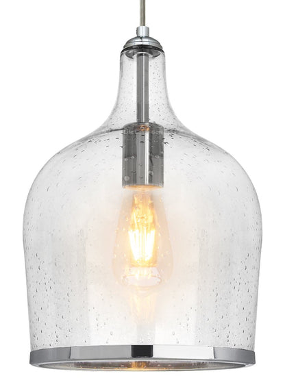 Modern Clear Transparent Glass Ceiling Pendant Shade Bell Bubble Effect - Energy Light Bulbs - Free delivery on all orders