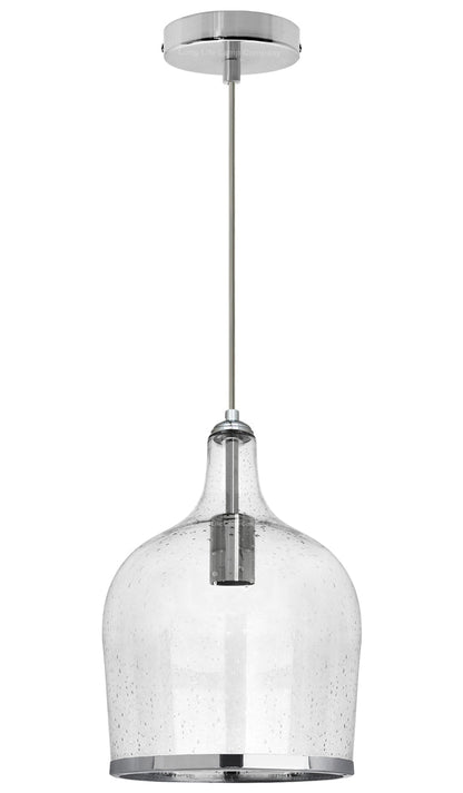 Modern Clear Transparent Glass Ceiling Pendant Shade Bell Bubble Effect - Energy Light Bulbs - Free delivery on all orders