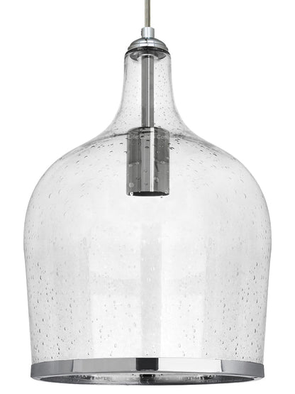 Modern Clear Transparent Glass Ceiling Pendant Shade Bell Bubble Effect - Energy Light Bulbs - Free delivery on all orders