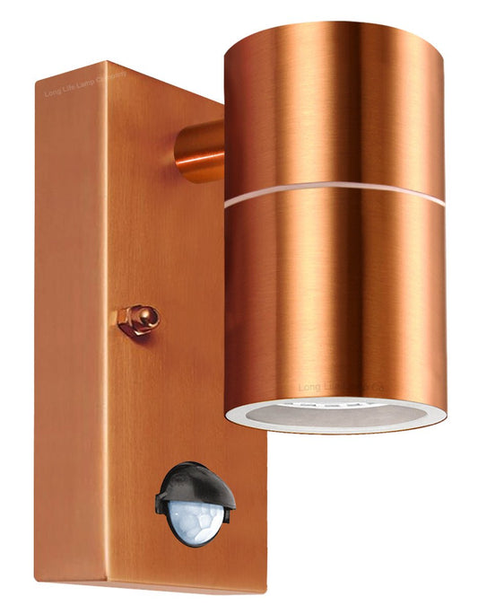 Modern Copper Outdoor Wall Light PIR Movement Sensor Detector IP65 - Energy Light Bulbs - Free delivery on all orders