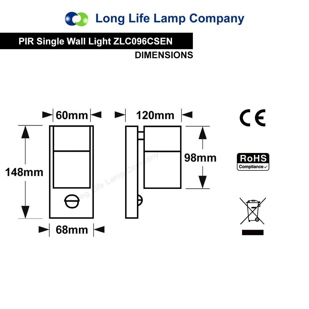 Modern Copper Outdoor Wall Light PIR Movement Sensor Detector IP65 - Energy Light Bulbs - Free delivery on all orders