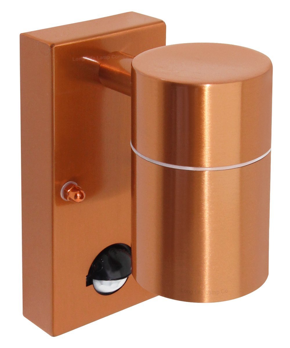 Modern Copper Outdoor Wall Light PIR Movement Sensor Detector IP65 - Energy Light Bulbs - Free delivery on all orders