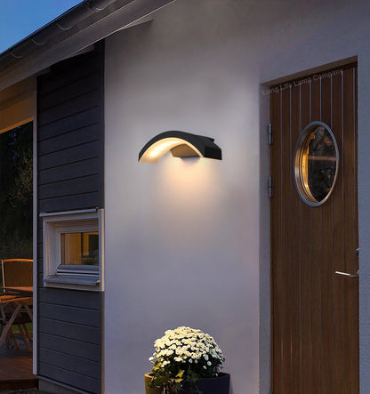Modern Curved 7W LED Outdoor Wall Light Warm White - Energy Light Bulbs - Free delivery on all orders