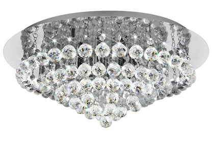 Modern Decor Round Crystal Chandelier Ceiling Light Reflective Silver Base - Energy Light Bulbs - Free delivery on all orders