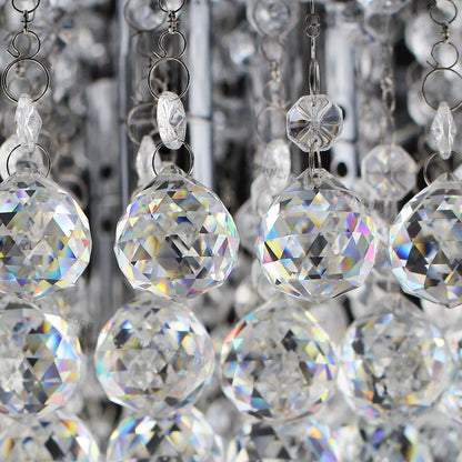 Modern Decor Round Crystal Chandelier Ceiling Light Reflective Silver Base - Energy Light Bulbs - Free delivery on all orders