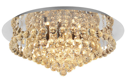 Modern Decor Round Crystal Chandelier Ceiling Light Reflective Silver Base - Energy Light Bulbs - Free delivery on all orders