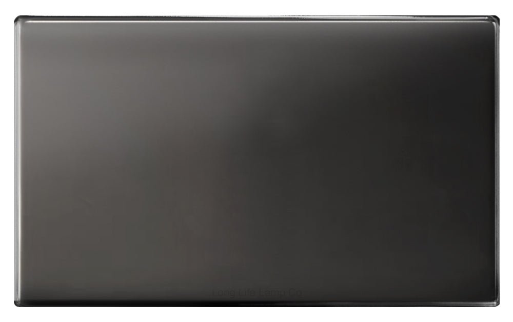 Modern Double Black Nickel Wall Blanking Plate Scewless Finish N402GME - Energy Light Bulbs - Free delivery on all orders