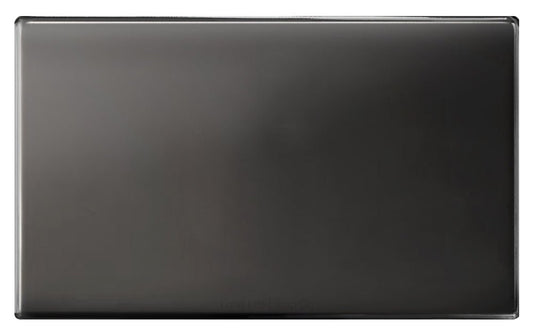 Modern Double Black Nickel Wall Blanking Plate Scewless Finish N402GME - Energy Light Bulbs - Free delivery on all orders