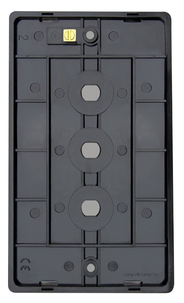 Modern Double Black Nickel Wall Blanking Plate Scewless Finish N402GME - Energy Light Bulbs - Free delivery on all orders