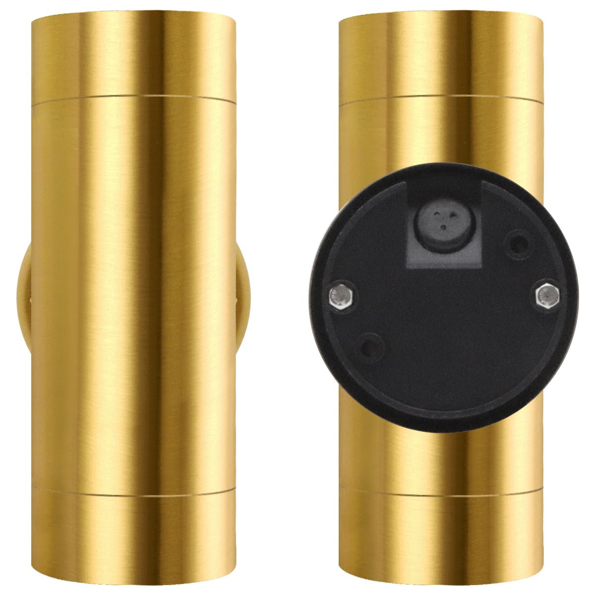 IP65 Double Outdoor Wall Light Brass LED GU10 - Energy Light Bulbs - Free delivery on all orders