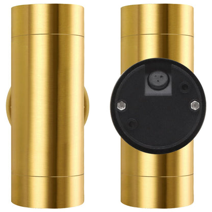 IP65 Double Outdoor Wall Light Brass LED GU10 - Energy Light Bulbs - Free delivery on all orders