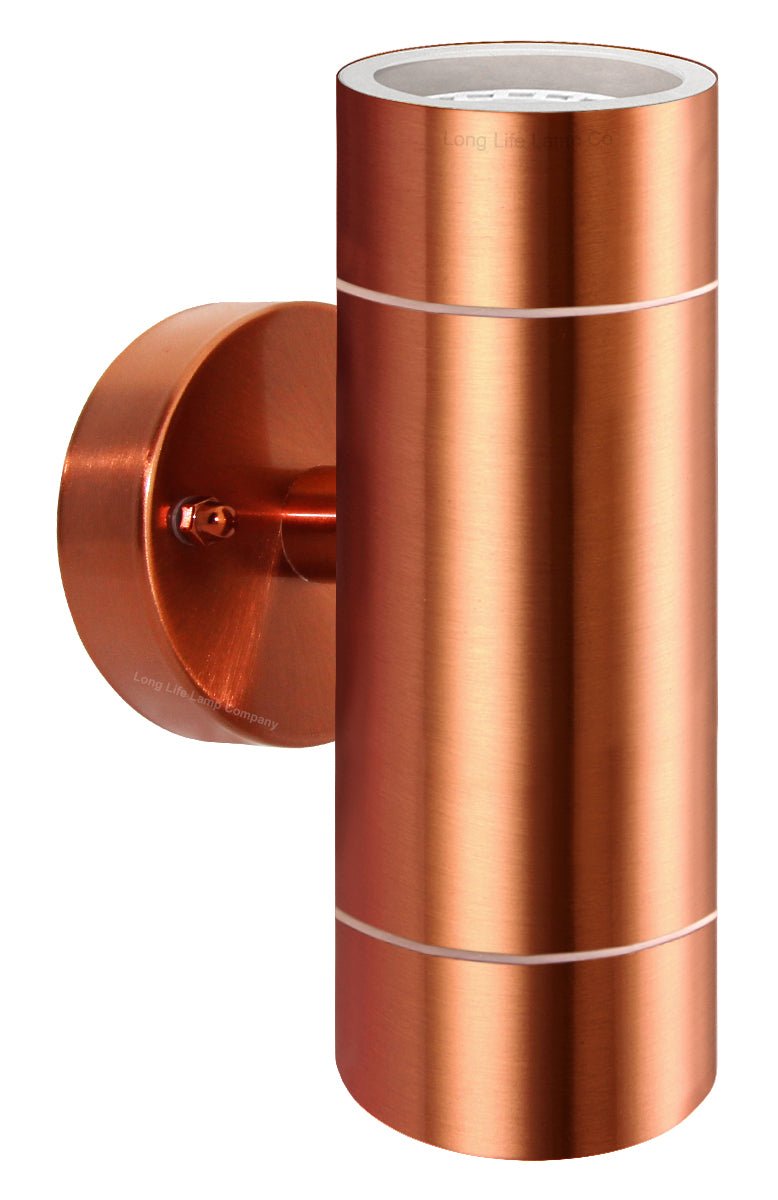 Modern Double Outdoor Wall Light Stainless Steel Copper IP65 - Energy Light Bulbs - Free delivery on all orders