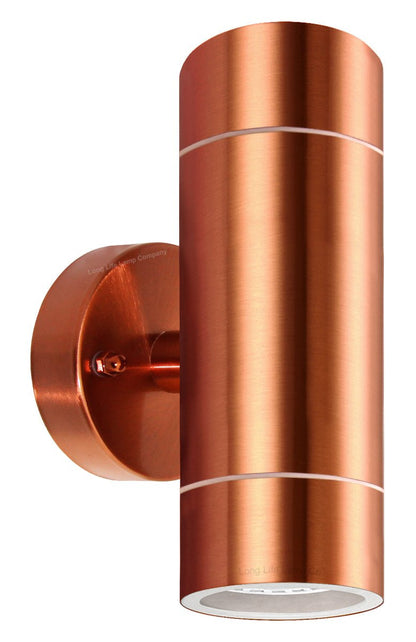 Modern Double Outdoor Wall Light Stainless Steel Copper IP65 - Energy Light Bulbs - Free delivery on all orders
