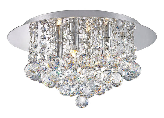 Modern Elegant Round Chandelier Ceiling Light Crystal Droplets - Energy Light Bulbs - Free delivery on all orders