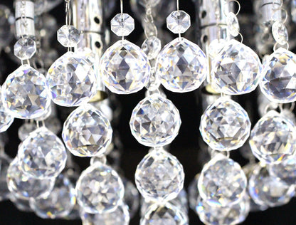 Modern Elegant Round Chandelier Ceiling Light Crystal Droplets - Energy Light Bulbs - Free delivery on all orders