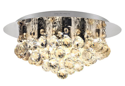Modern Elegant Round Chandelier Ceiling Light Crystal Droplets - Energy Light Bulbs - Free delivery on all orders