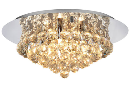 Modern Elegant Round Crystal Chandelier Reflective Silver Base - Energy Light Bulbs - Free delivery on all orders