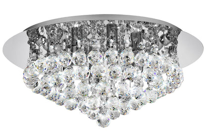 Modern Elegant Round Crystal Chandelier Reflective Silver Base - Energy Light Bulbs - Free delivery on all orders