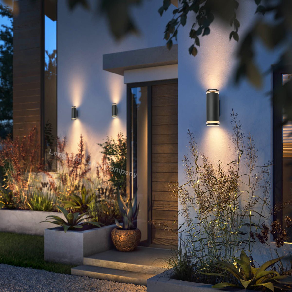 Modern Exterior Outdoor Up Down Wall Light with LED GU10 5W - Energy Light Bulbs - Free delivery on all orders