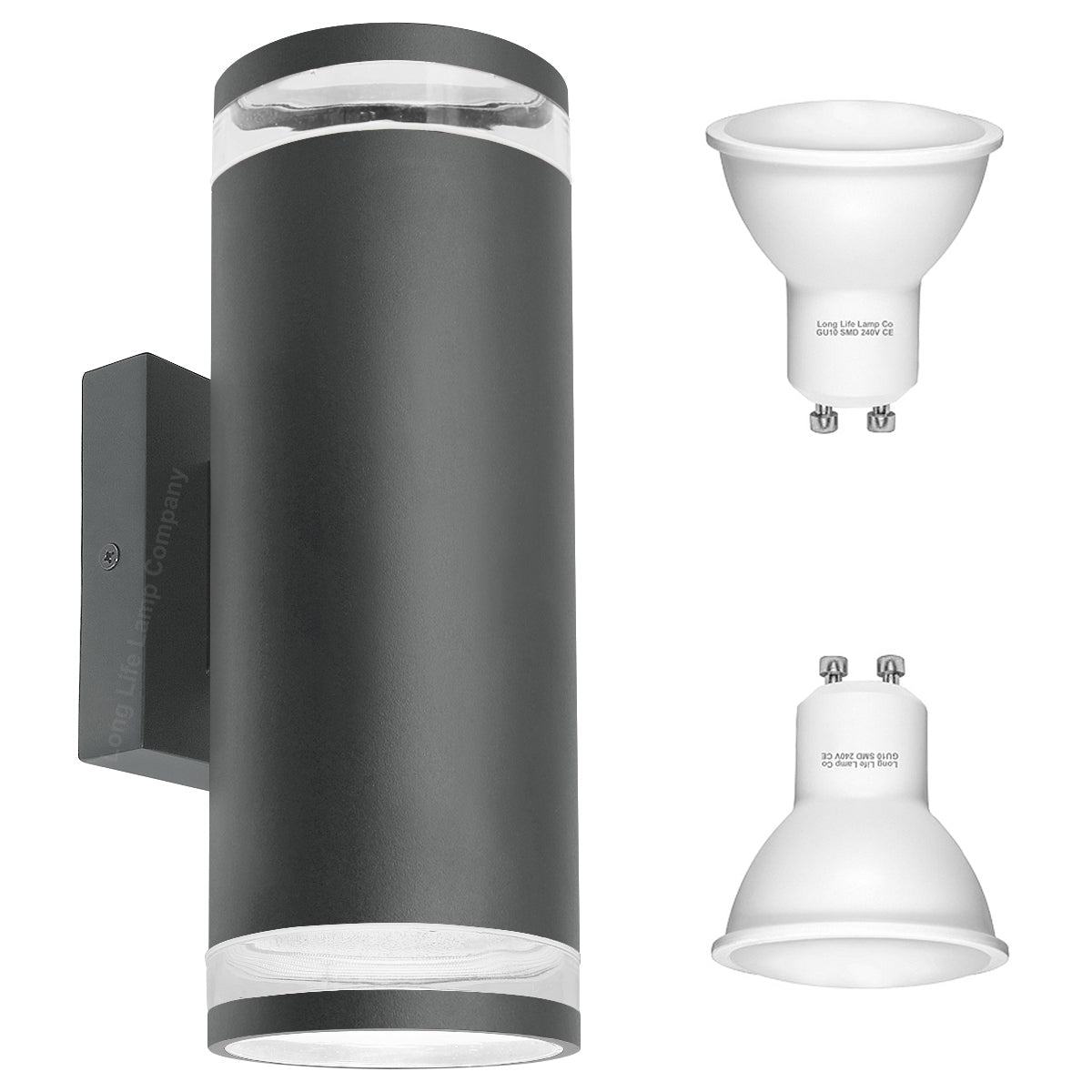 Modern Exterior Outdoor Up Down Wall Light with LED GU10 5W - Energy Light Bulbs - Free delivery on all orders