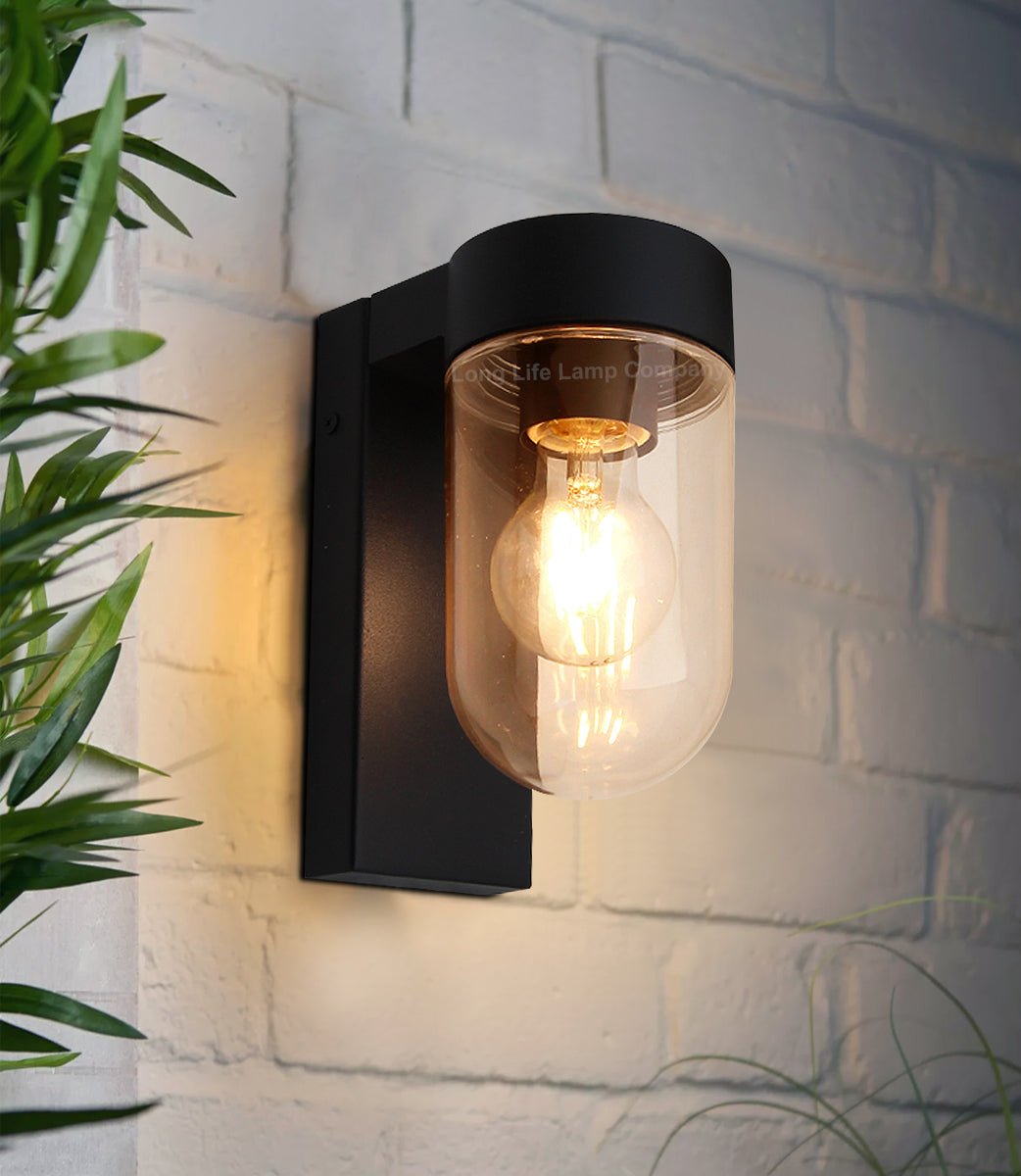 Modern Garden Outdoor Black Wall Light Lantern ZLC367B - Energy Light Bulbs - Free delivery on all orders