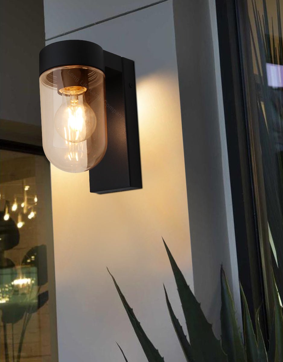 Modern Garden Outdoor Black Wall Light Lantern ZLC367B - Energy Light Bulbs - Free delivery on all orders