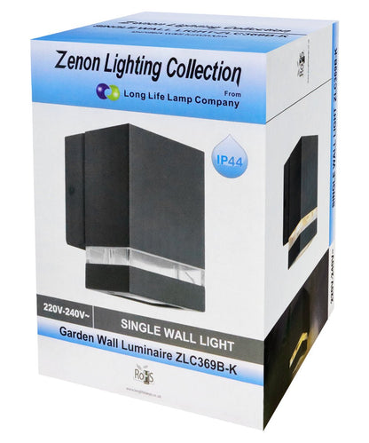 Modern Garden Outdoor Single Black Wall Light IP44 - Energy Light Bulbs - Free delivery on all orders