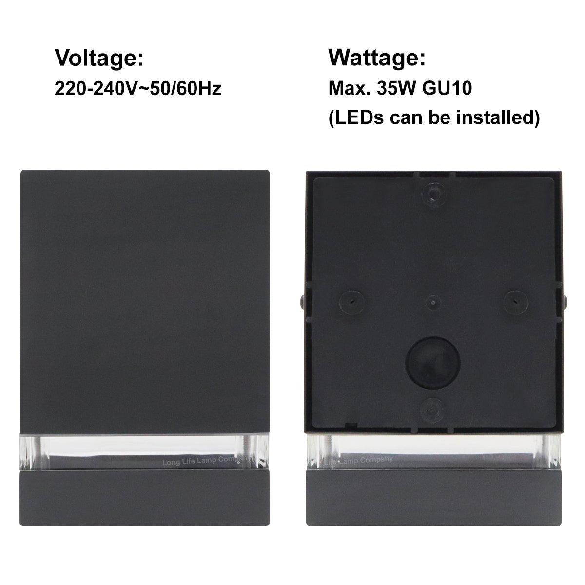 Modern Garden Outdoor Single Black Wall Light IP44 - Energy Light Bulbs - Free delivery on all orders