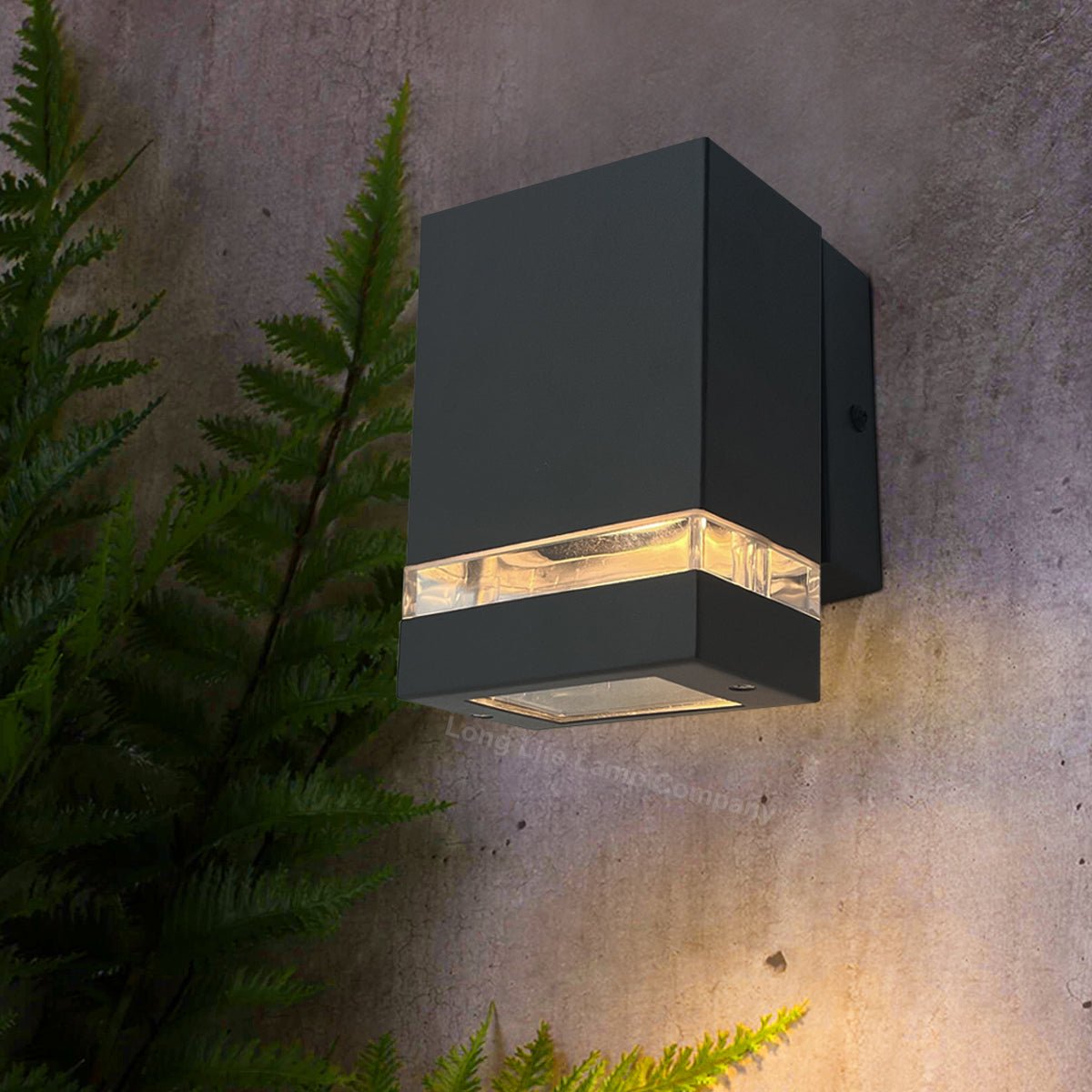 Modern Garden Outdoor Single Black Wall Light IP44 - Energy Light Bulbs - Free delivery on all orders